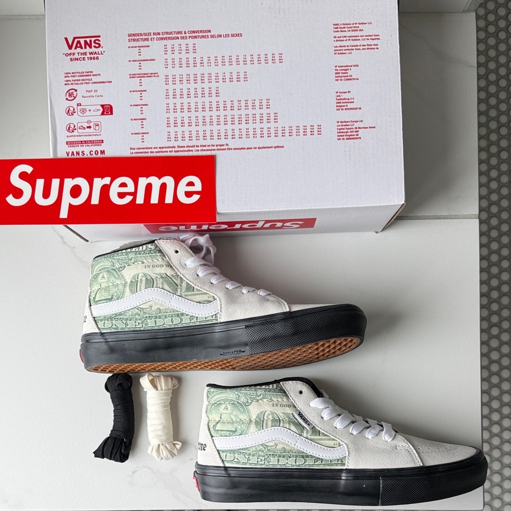 Supreme Vans Skate Grosso Mid “Dollar Bill” 💵 - Picture 11 of 12